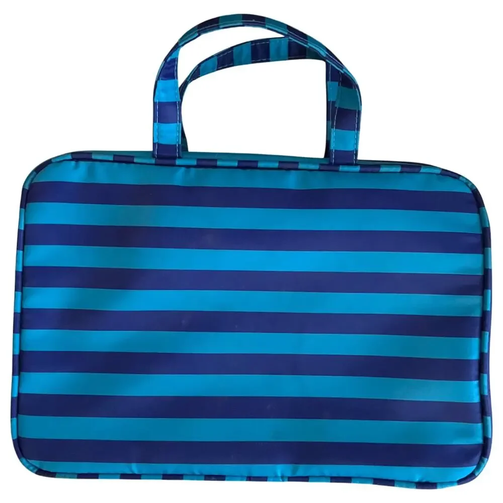 Kestrel Blue Striped Trabvel Toiletry Bag Set